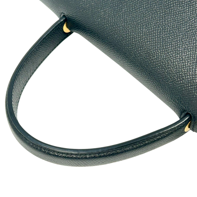 CELINE Leather Micro Beret Handbag/Shoulder Bag - Black 