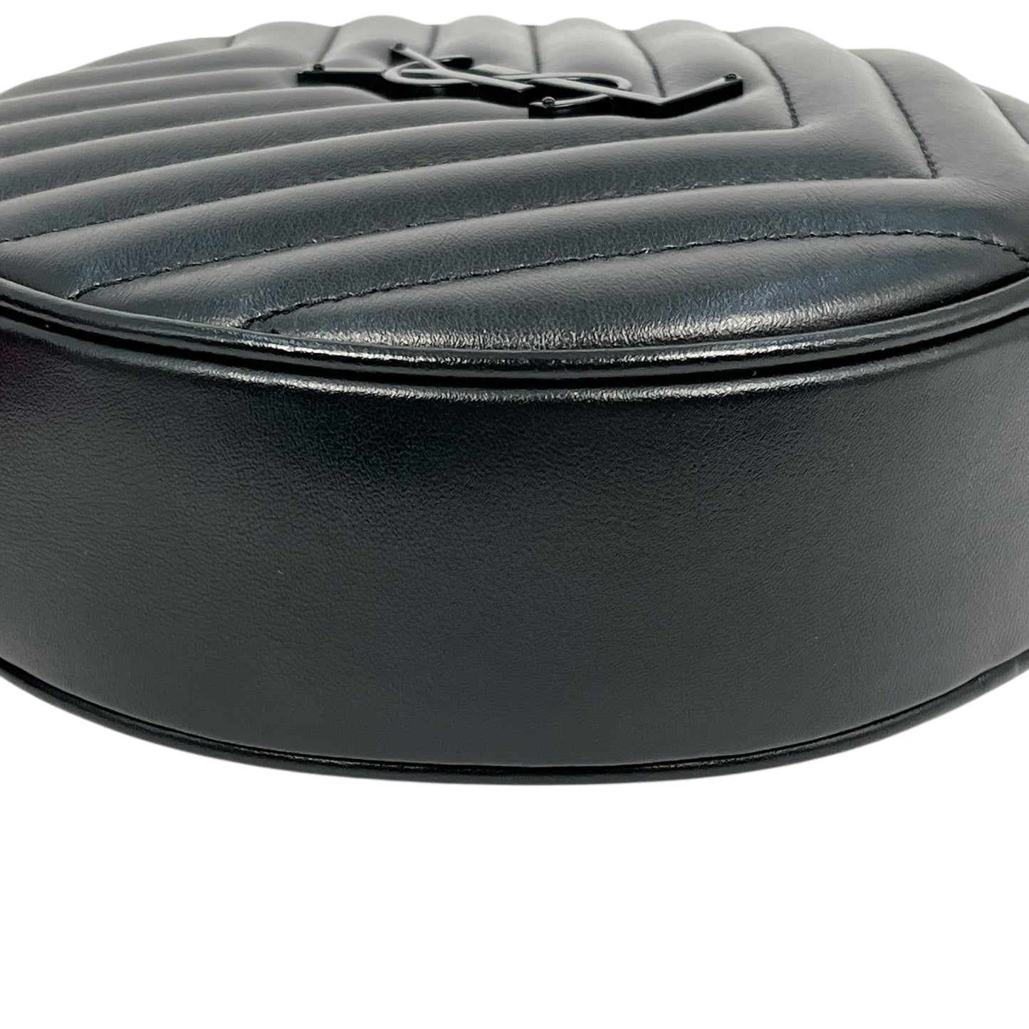 Saint Laurent Vinyl Mini Chain Shoulder Bag - Black 