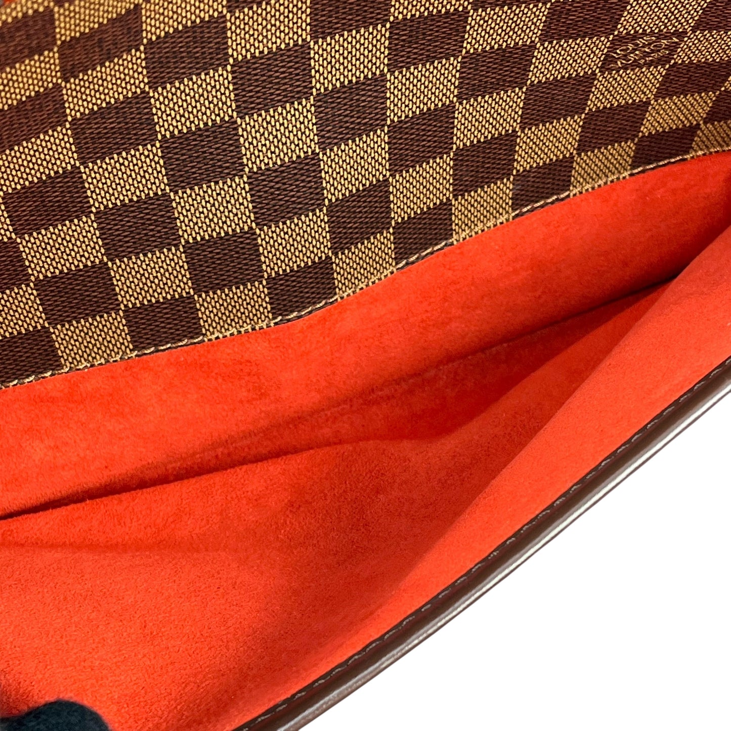 Louis Vuitton Damier Ebene Saria Horizontal Handbag - Dark Brown 