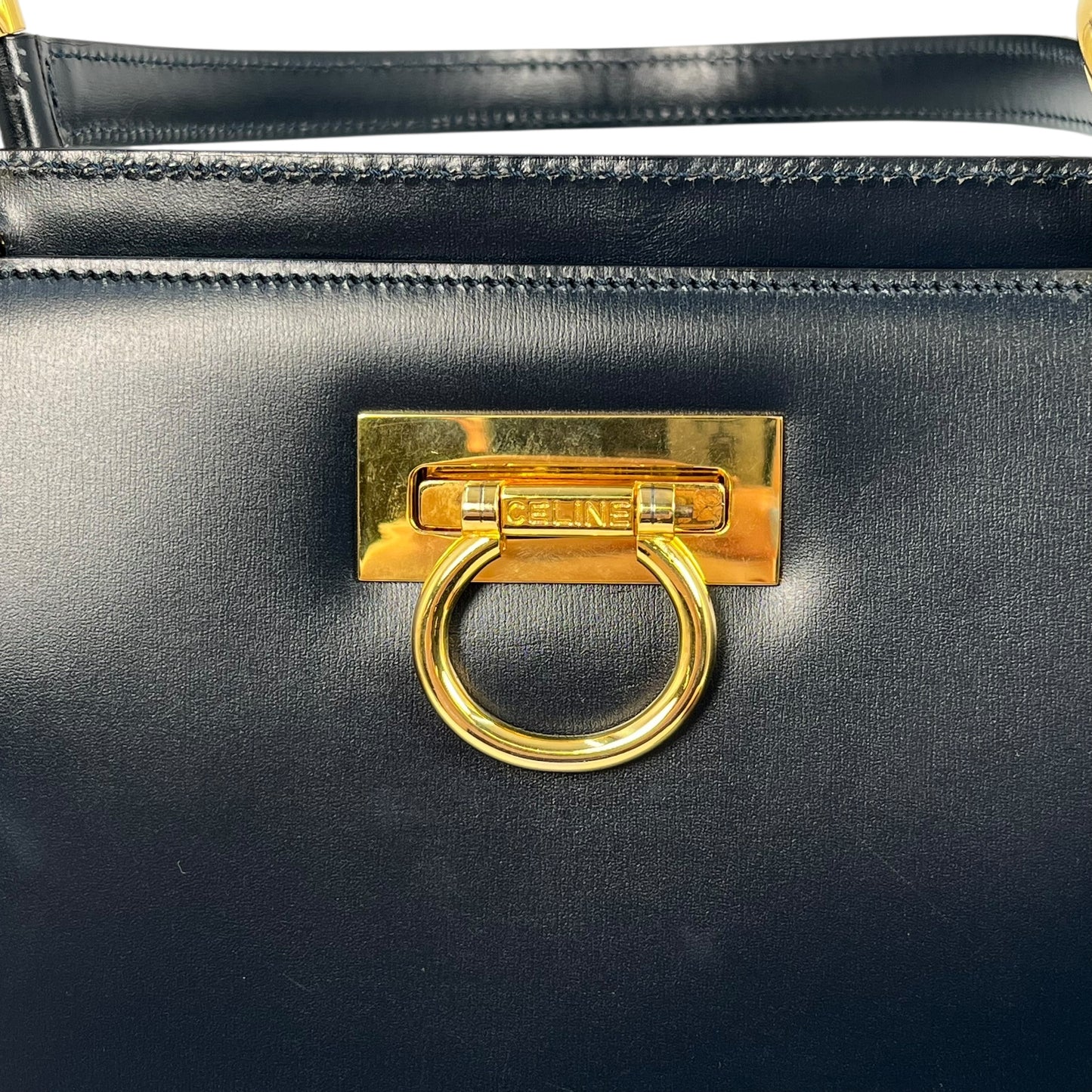 CELINE Double Face Handbag - Navy 