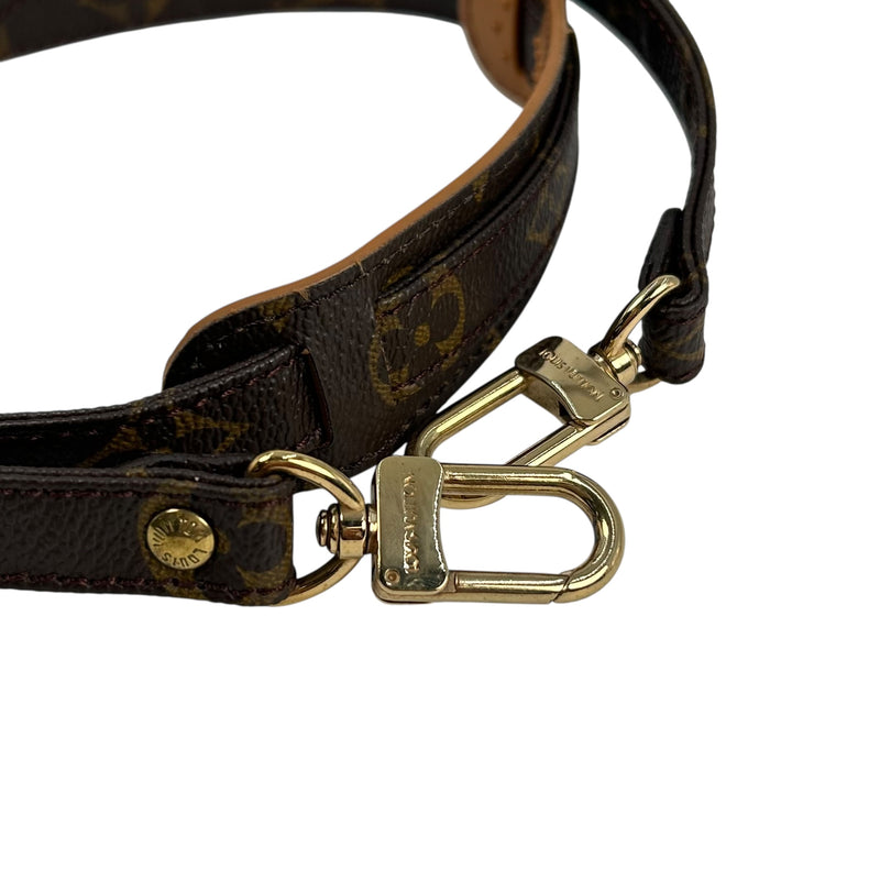 Louis Vuitton Monogram Canvas and Leather Shoulder Strap 101cm - Dark Brown - 32548 