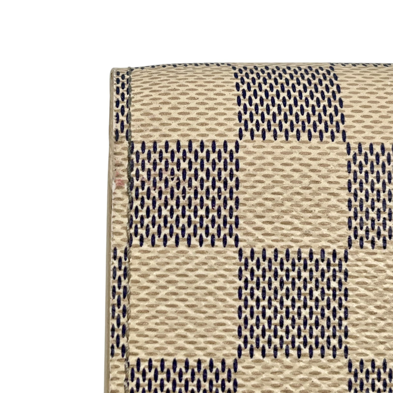 Louis Vuitton Damier Azur Portefeuille Sarah Long Wallet - White 