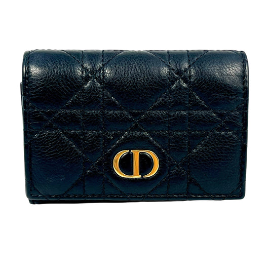Dior Caro XS Bifold Compact Wallet - Black