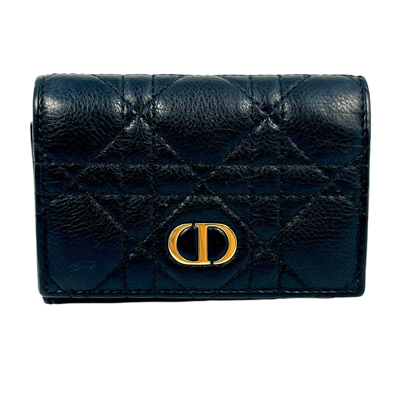 Dior Caro XS Bifold Compact Wallet - Black