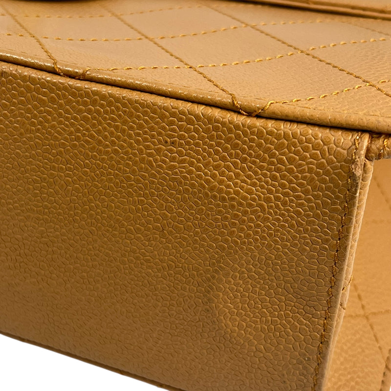 CHANEL Matelasse 30 Caviar Leather Chain Shoulder Bag - Brown 