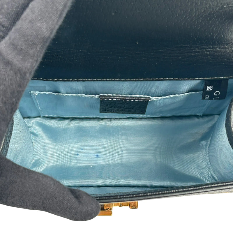 GUCCI シルヴィ ウェブライン ハンドバッグ ショルダーバッグ - ブラック