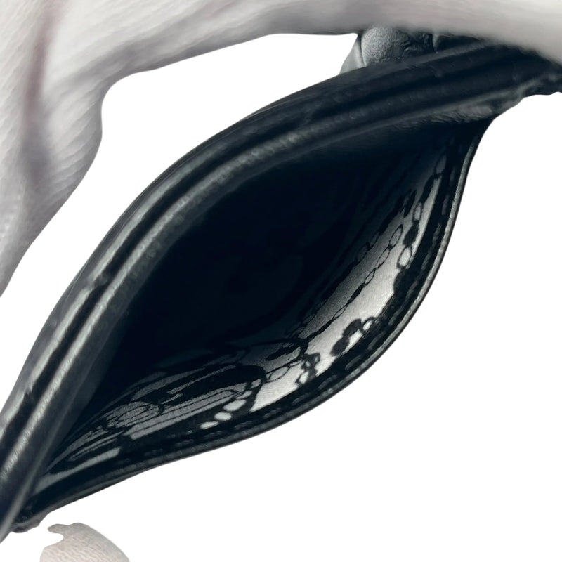 CHANEL Lambskin Coco Mark Bi-fold Compact Wallet - Black 