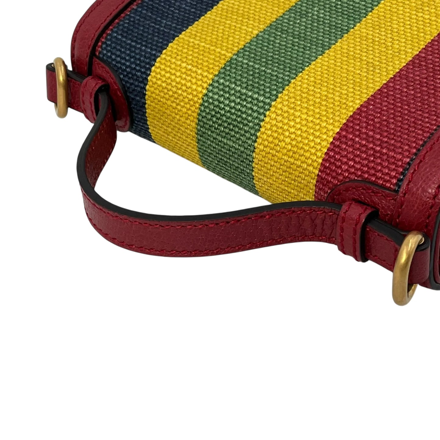 GUCCI Baiadera Striped Shoulder Bag - Multicolor and Red 