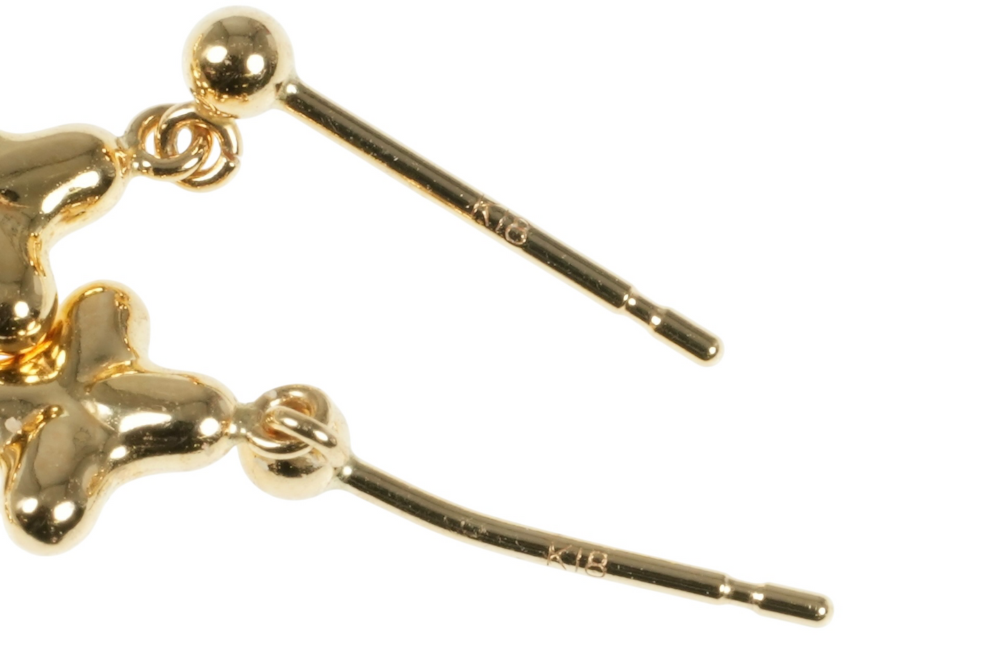 Triple Cross Earrings - 18KYG - 06679