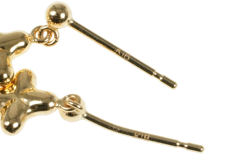 Triple Cross Earrings - 18KYG - 06679