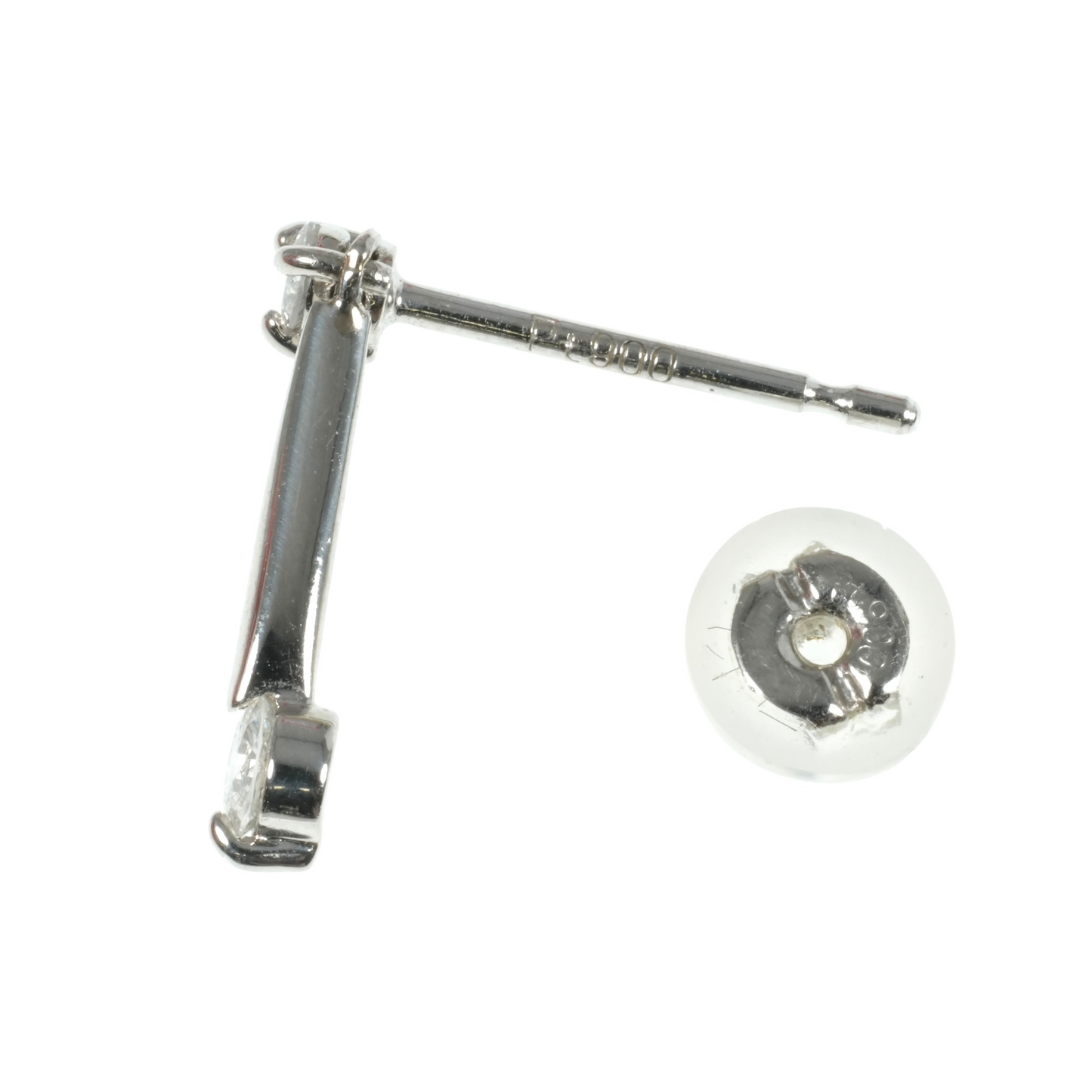 Diamond earrings - Pt900 