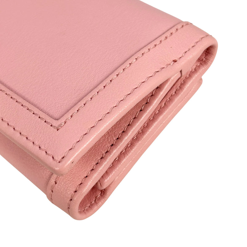 GUCCI GG Marmont Bamboo Tri-fold Compact Wallet - Pink 