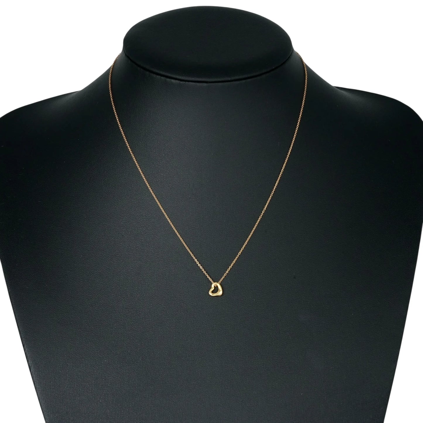 Tiffany & Co オープンハート ペンダント ネックレス - 18KYG