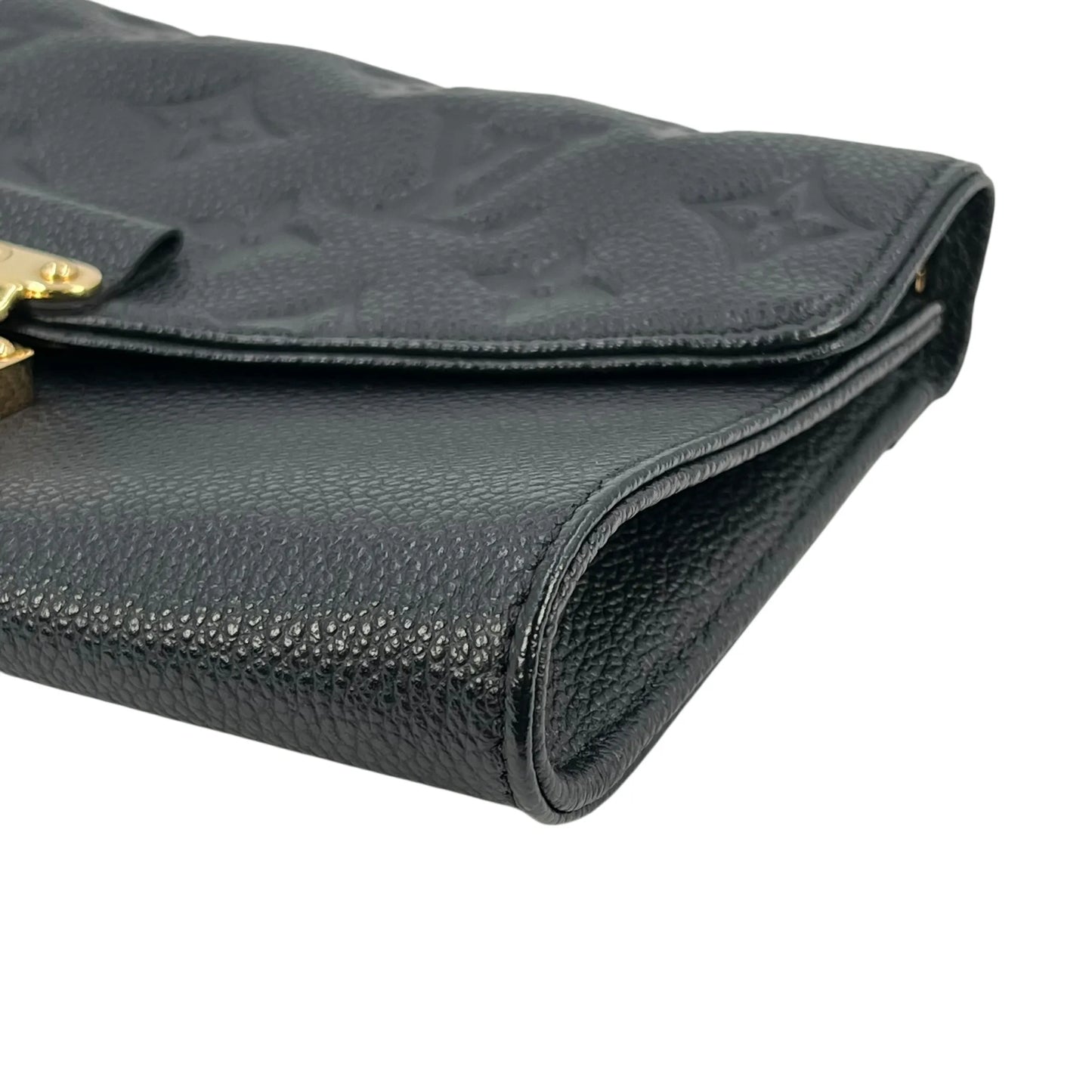Louis Vuitton Monogram Empreinte Pochette Saint-Germain Chain Wallet - Black 