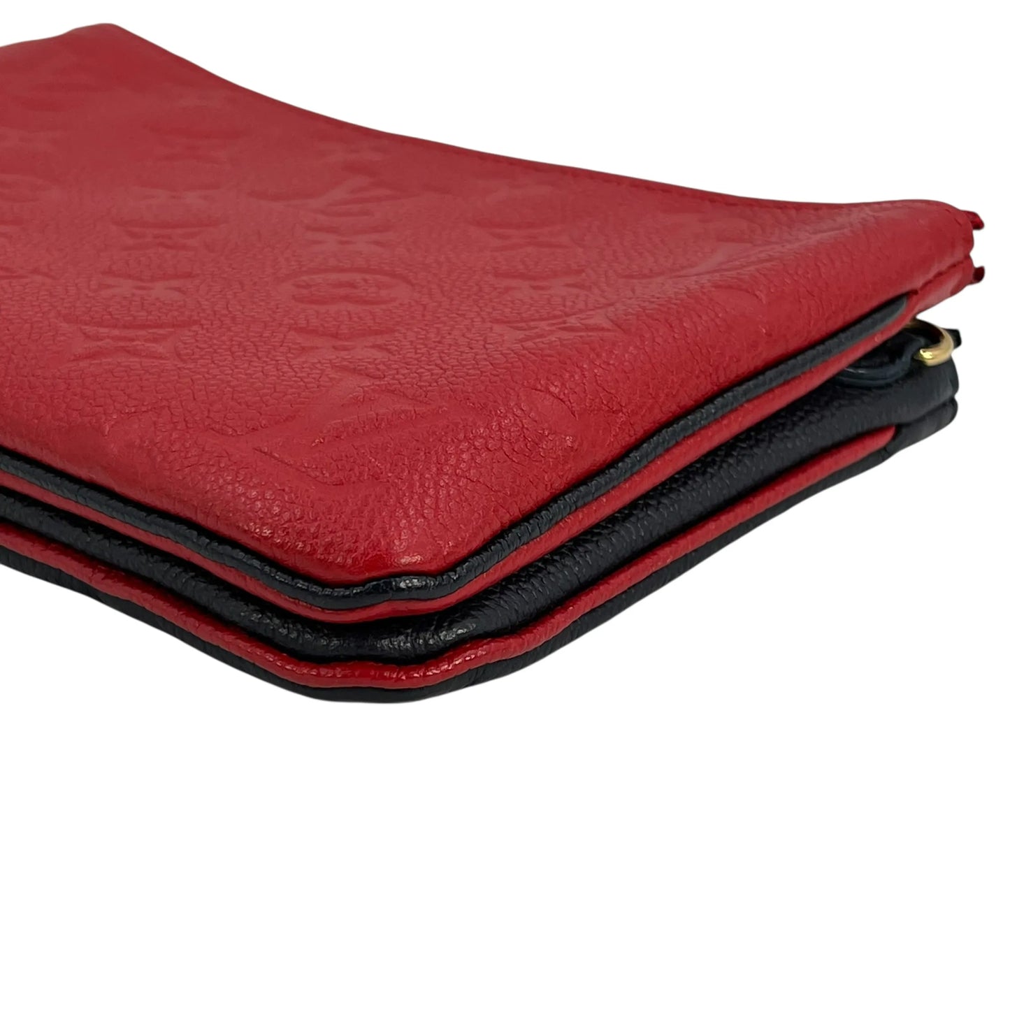 Louis Vuitton ポシェット ダブルジップ モノグラムアンプラント チェーンショルダーバッグ - ネイビー × レッド