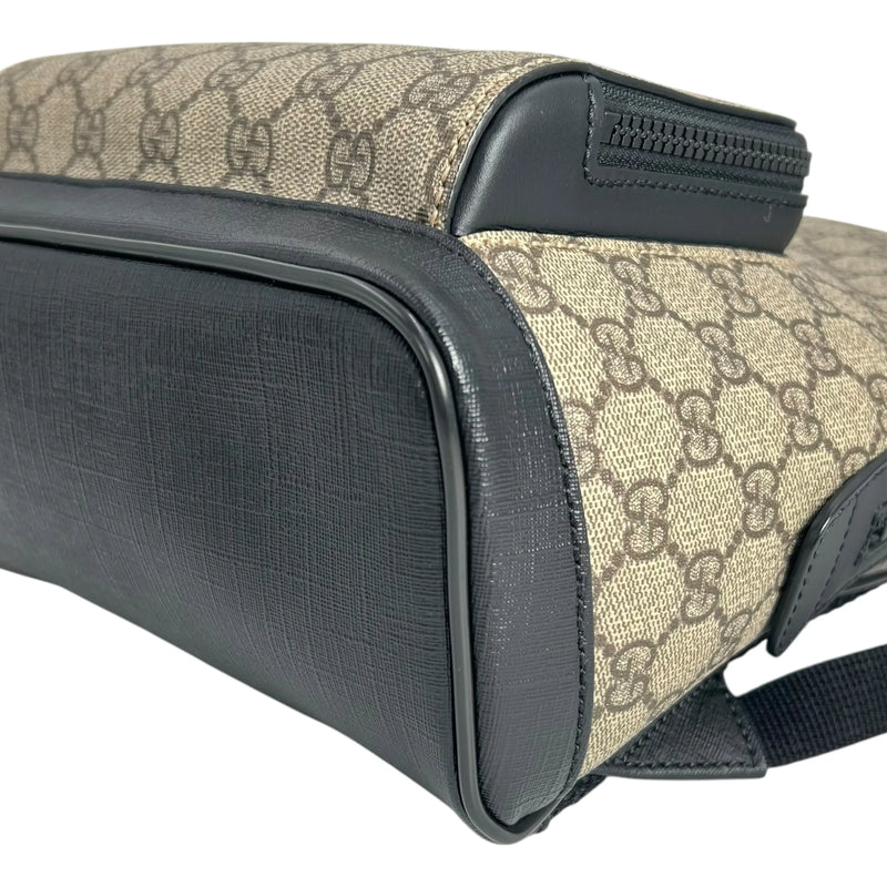 GUCCI GG Supreme Canvas Small Backpack - Beige and Black 