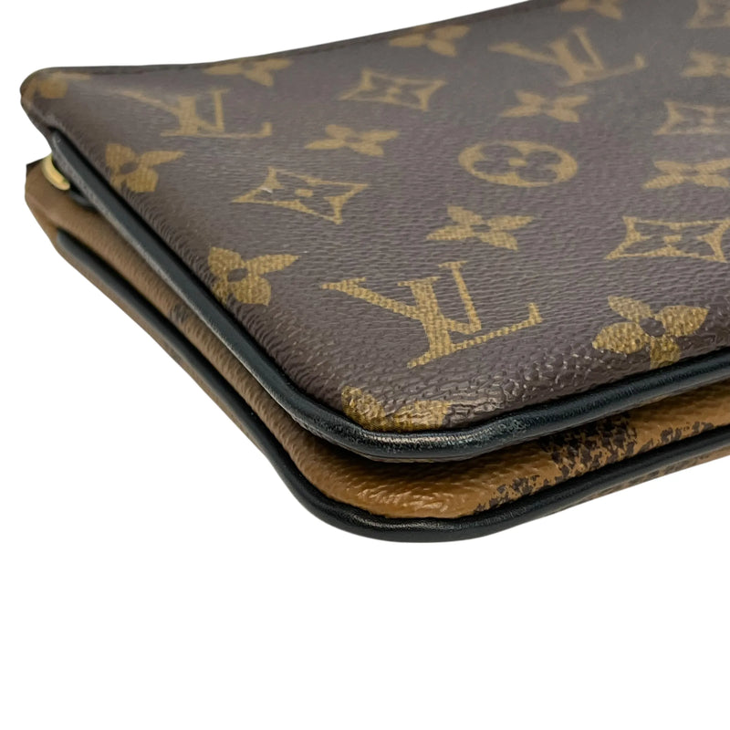 Louis Vuitton モノグラム キャンバス ポシェット アクセソワール チェーンショルダーバッグ - ブラウン × ダークブラウン