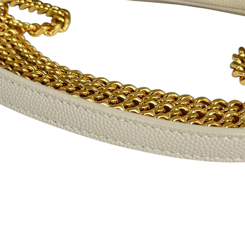 Saint Laurent Lou Mini Shoulder Bag - White 