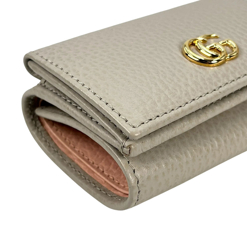 GUCCI Double G Tri-fold Compact Wallet - Gray 