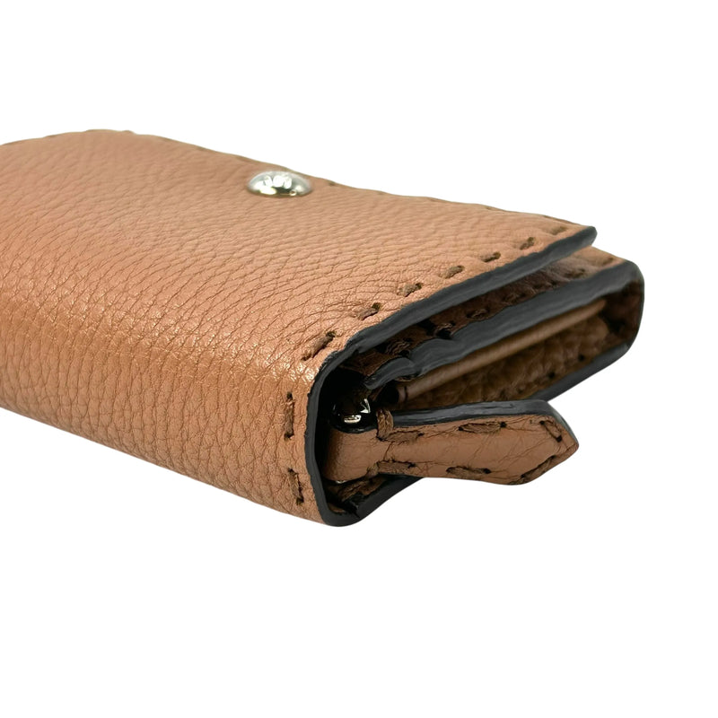 FENDI Selleria Compact Bifold Wallet - Brown 