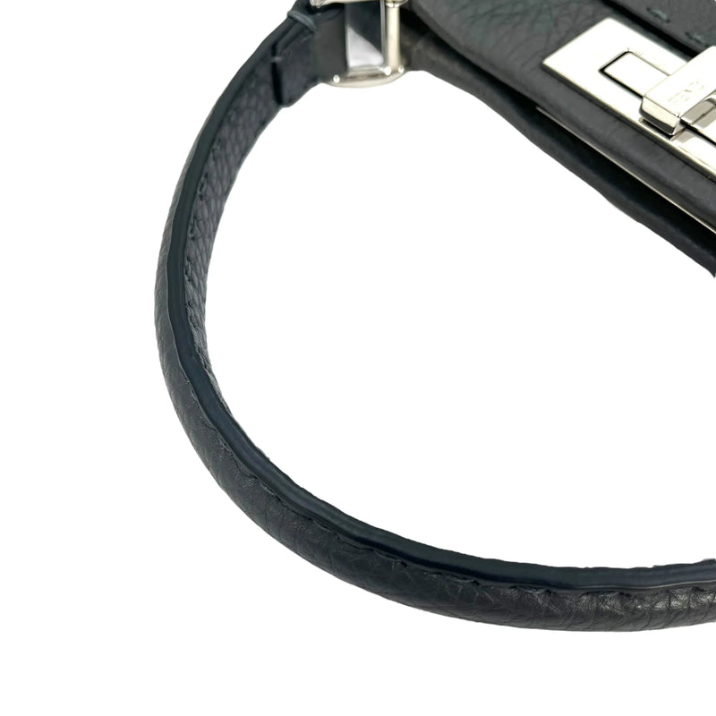 FENDI Peekaboo Leather Handbag/Shoulder Bag - Grey 