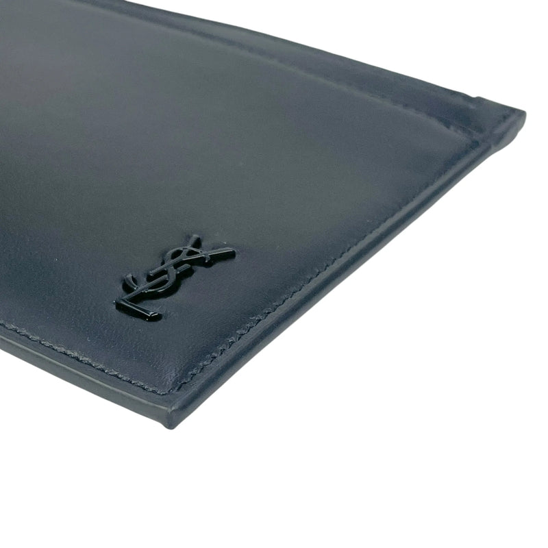 SAINT LAURENT Leather Pouch Long Wallet - Black 