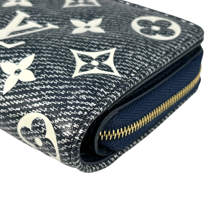 LOUIS VUITTON Portefeuille Lou Monogram Compact Wallet Bi-fold Wallet - Navy 