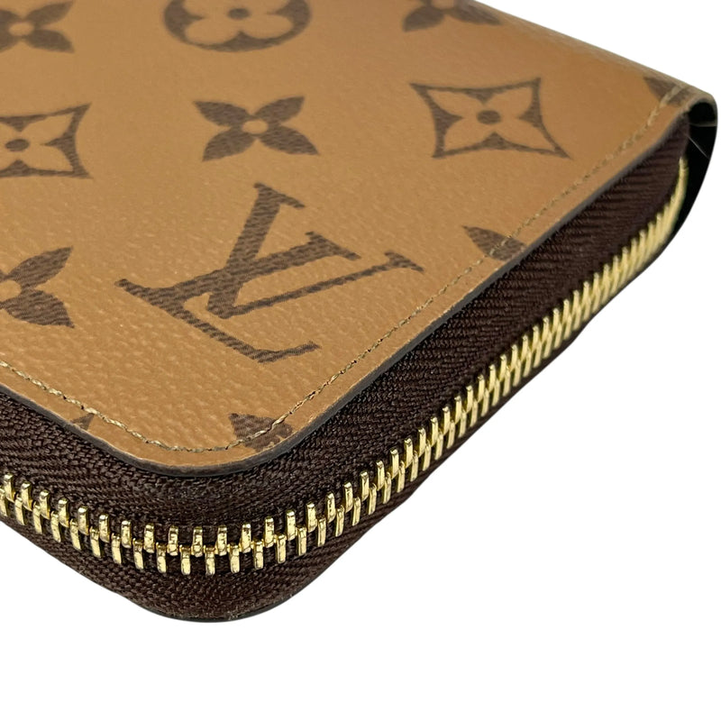 HOLD🔷LOUIS VUITTON Monogram Reverse Zippy Long Wallet - Brown 