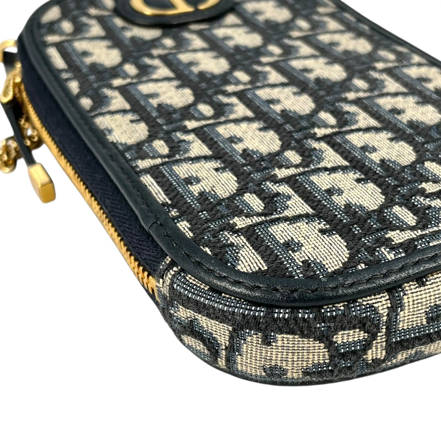 Christian Dior Montaigne Phone Case Chain Wallet - Navy 