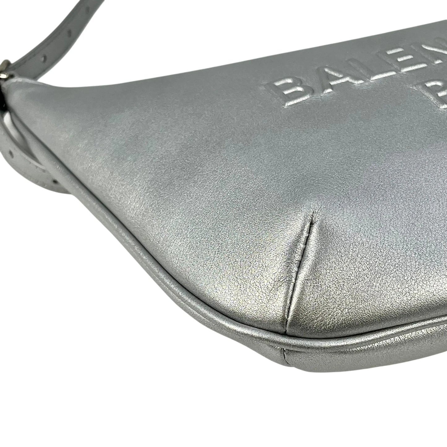 BALENCIAGA Mary Kate Leather Shoulder Bag - Silver 