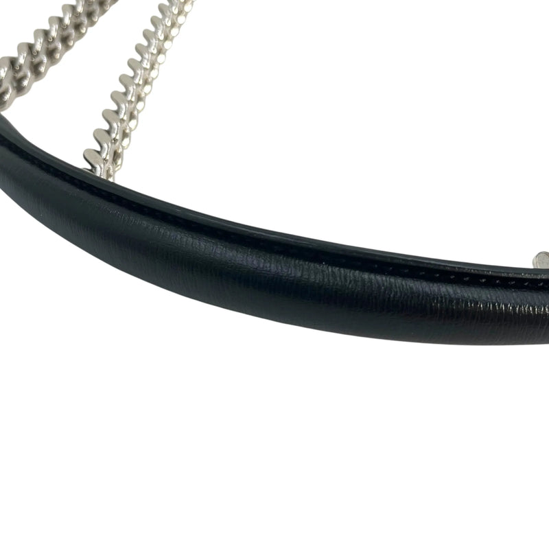 SAINT LAURENT サンセット ミディアム レザー チェーンショルダーバッグ - ブラック