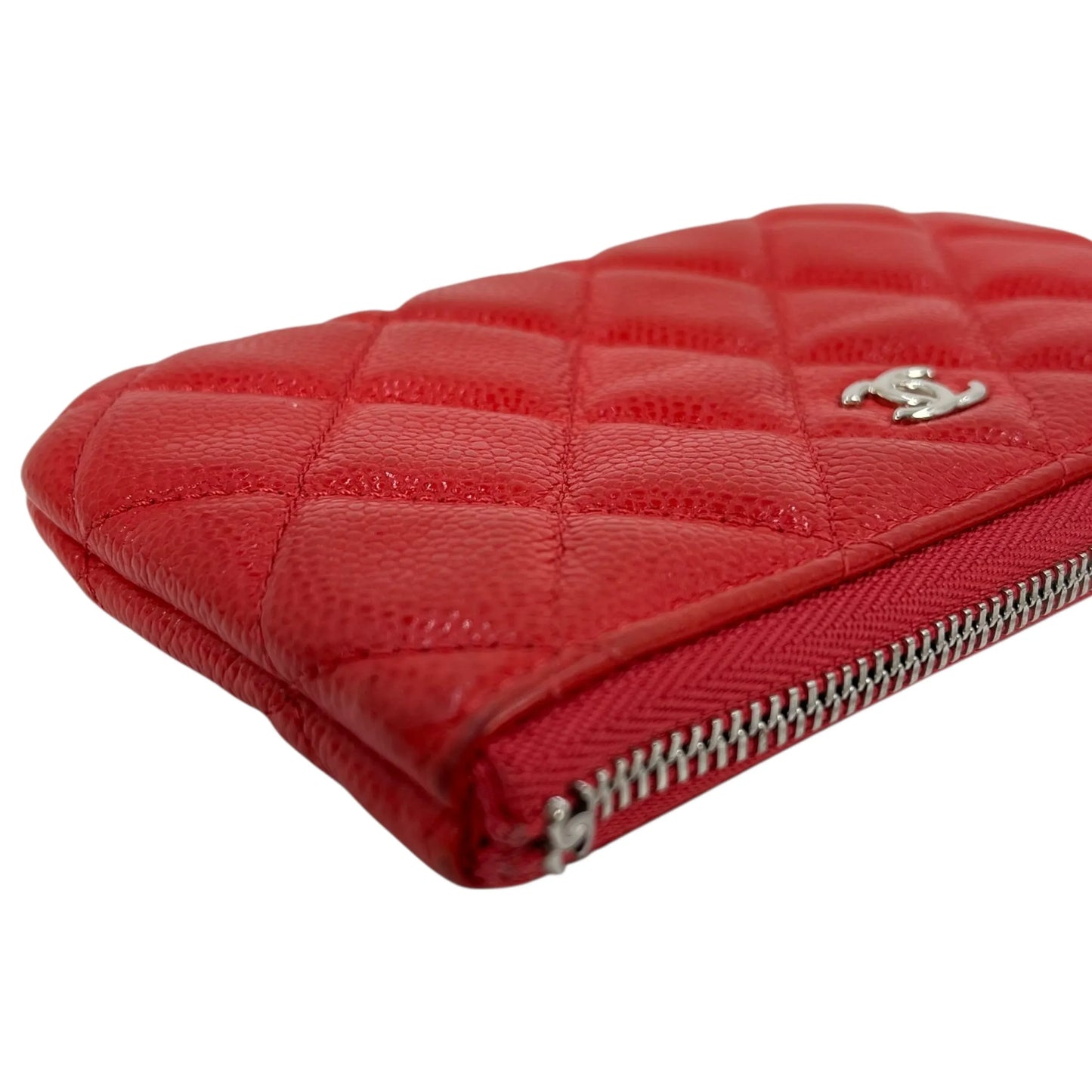 CHANEL マトラッセ キャビアスキン コインケース - レッド