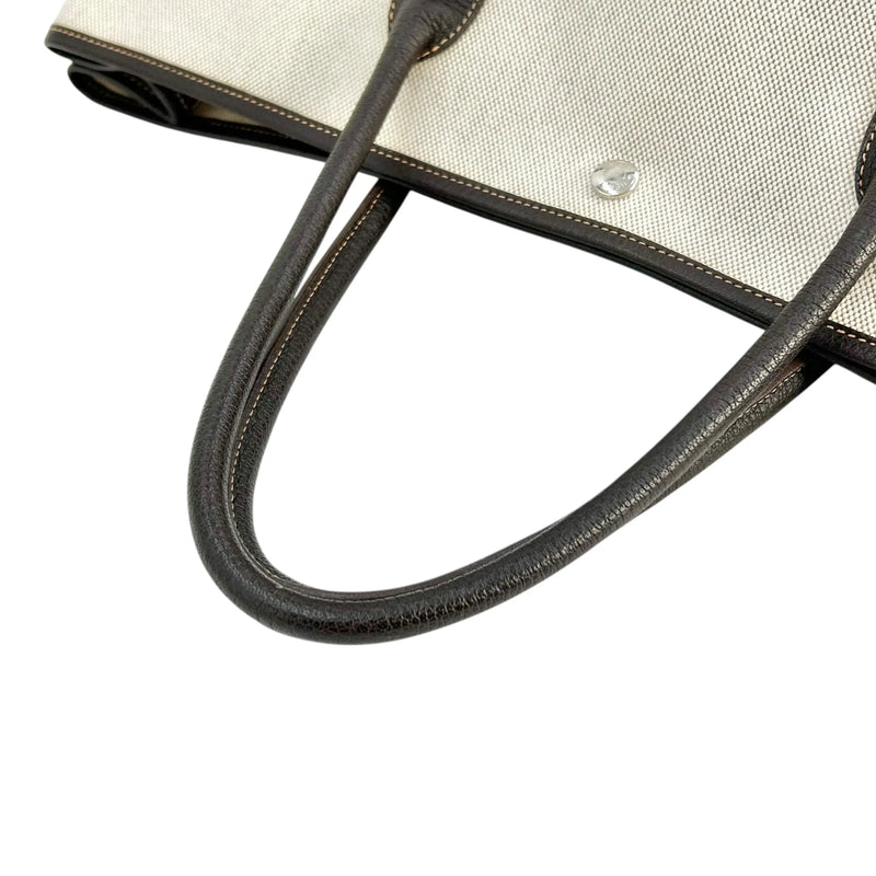 HERMES ガーデンパーティー PM トワルH □I刻印(2005年製) トートバッグ - ホワイト