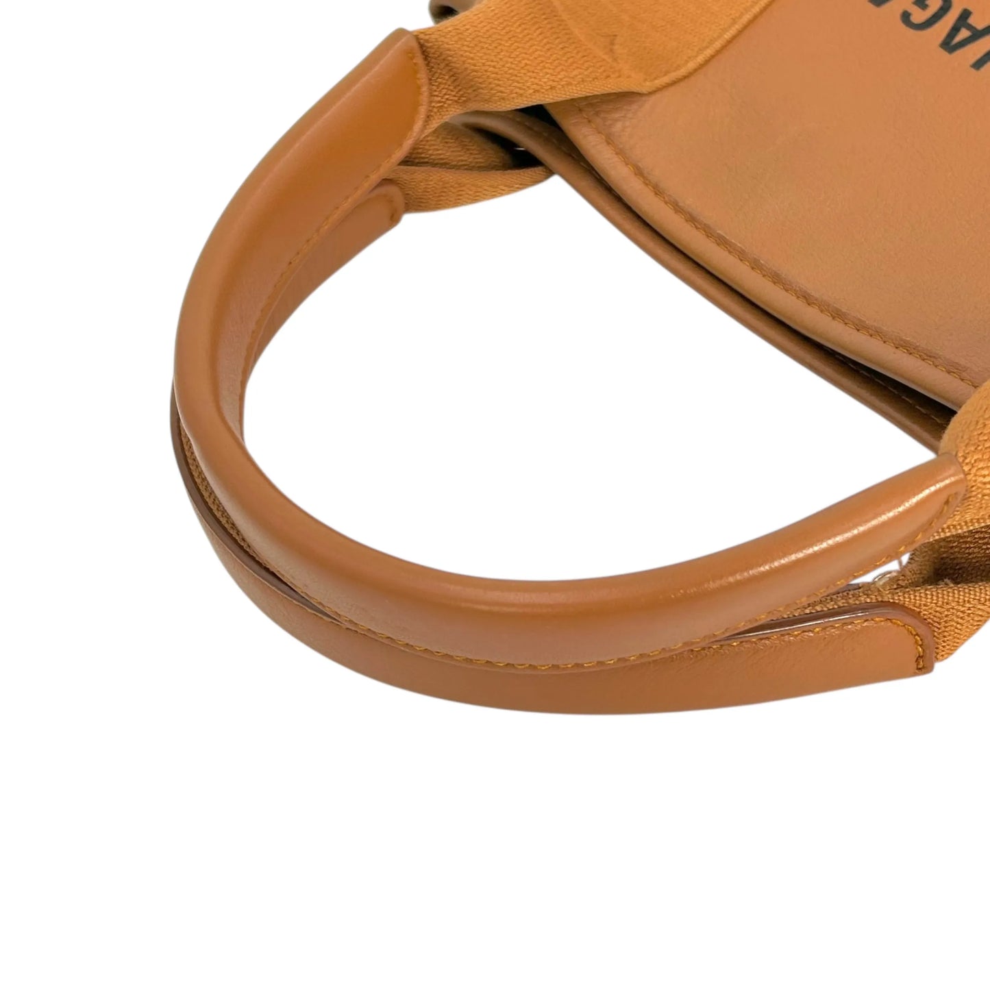 BALENCIAGA Navy Cabas Leather Handbag/Shoulder Bag - Brown 