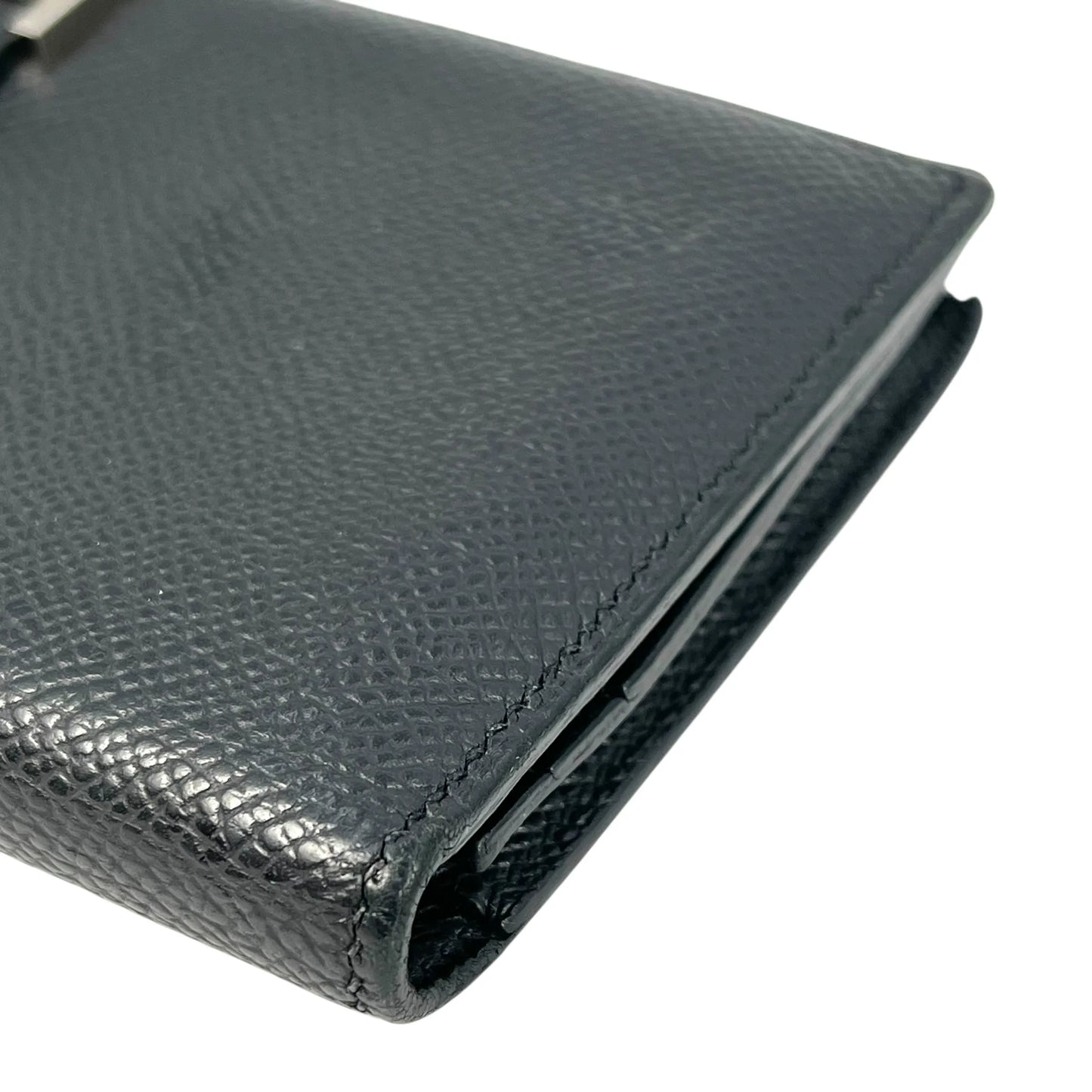 HERMES Bearn Souffle Epsom Leather Long Wallet (2014) - Black (R Stamp) 