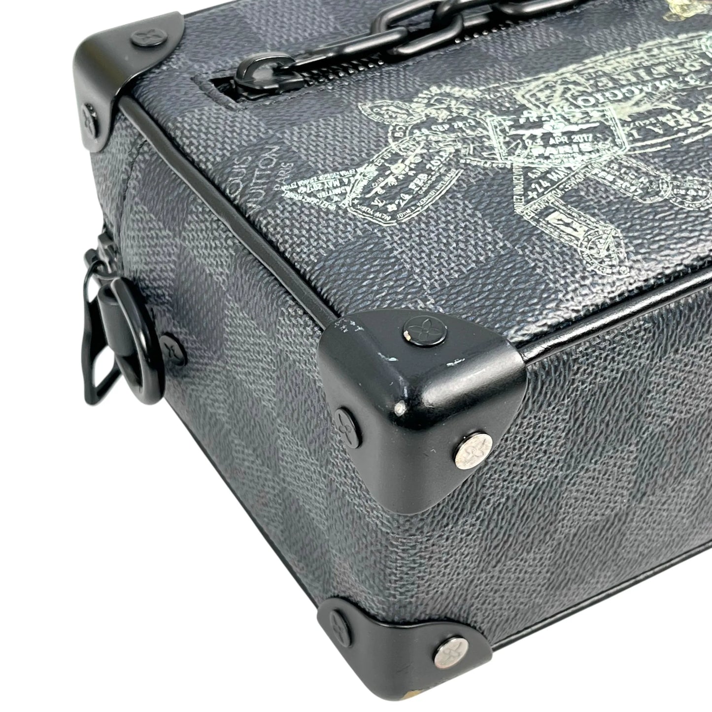 LOUIS VUITTON ミニ ソフト トランク モノグラム エクリプス ショルダーバッグ - ブラック