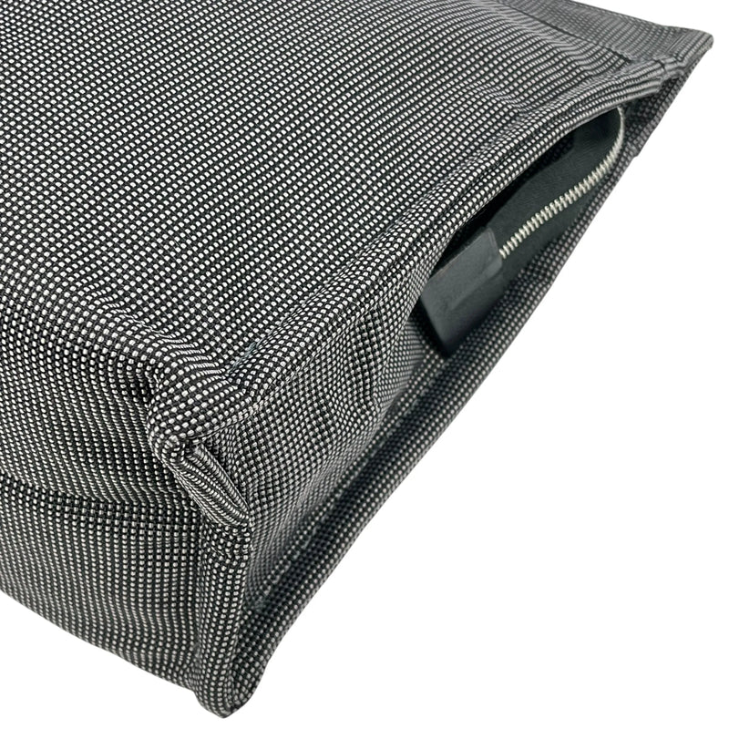 HERMES Air Line Canvas Clutch Bag - Grey 