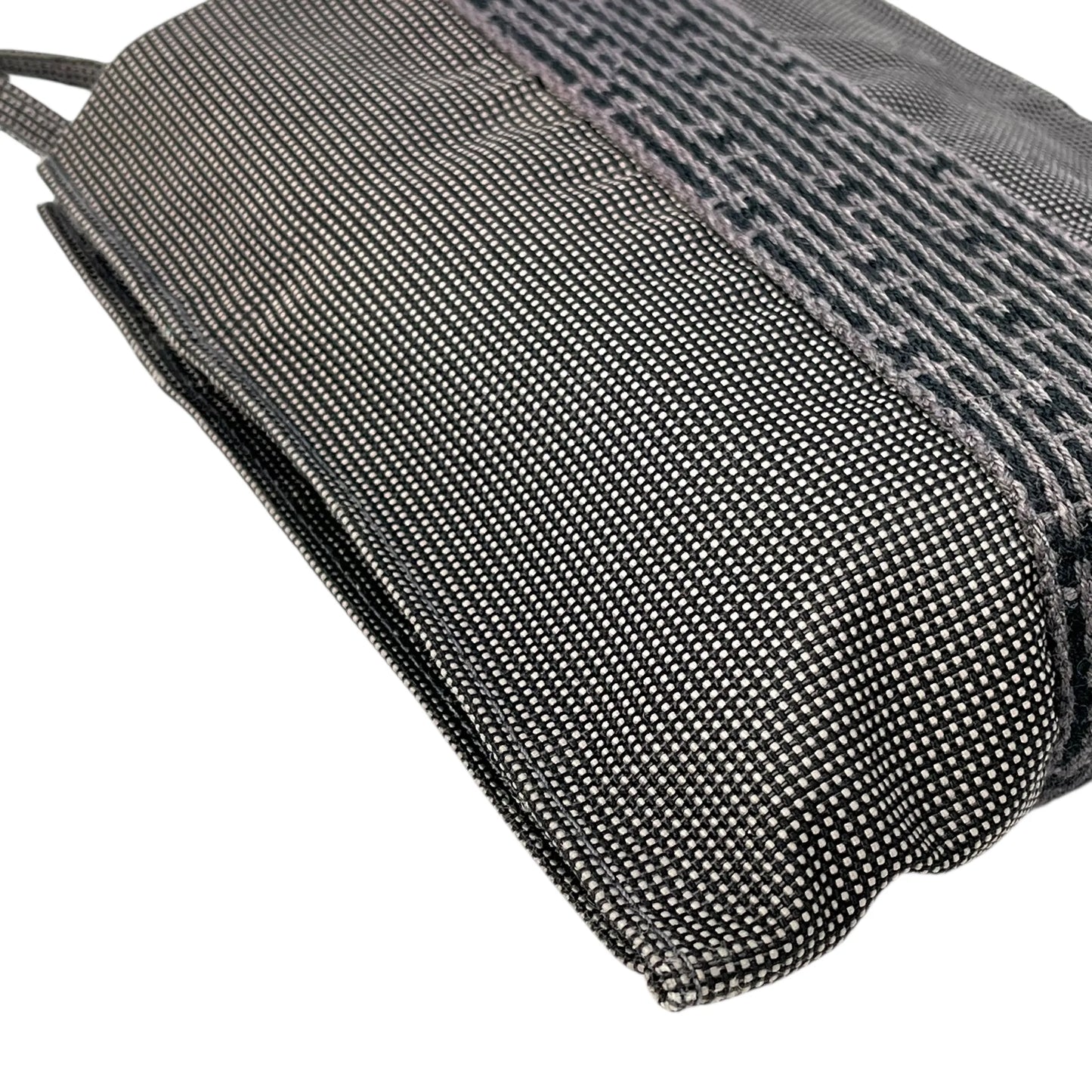 HERMES Air Line Canvas Shoulder Bag - Grey 