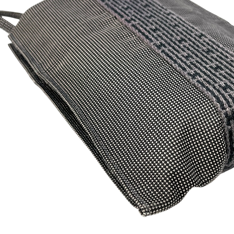 HERMES Air Line Canvas Shoulder Bag - Grey 