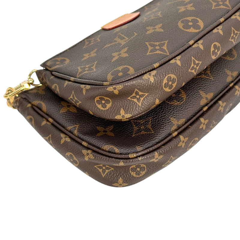 LOUIS VUITTON ミュルティ ポシェット アクセソワール モノグラムキャンバス ショルダーバッグ - ダークブラウン