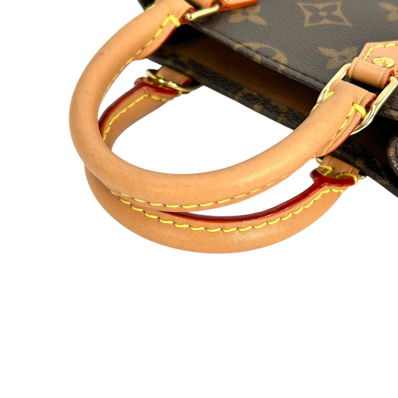 LOUIS VUITTON プティット サックプラ モノグラムキャンバス ハンドバッグ ショルダーバッグ - ダークブラウン