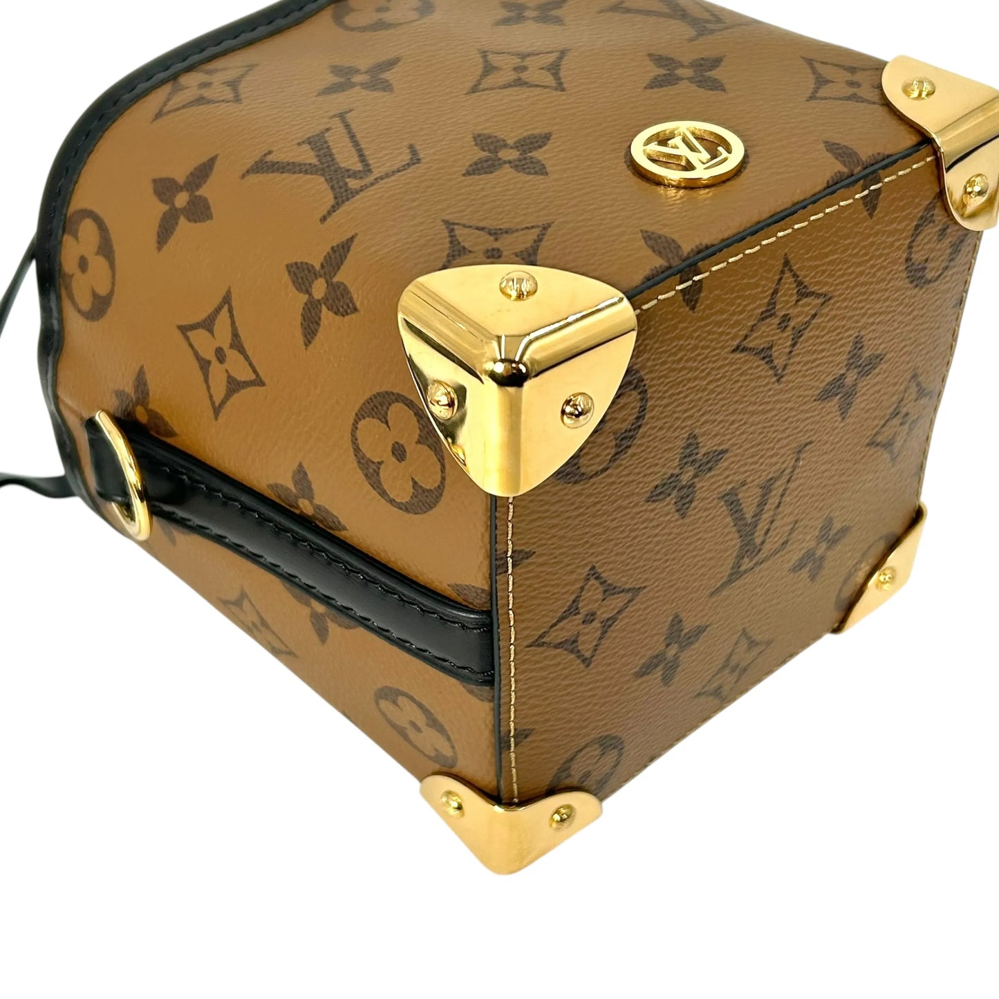 LOUIS VUITTON モノグラム リバース ノエ パース LVチャーム チェーンショルダーバッグ - ブラウン