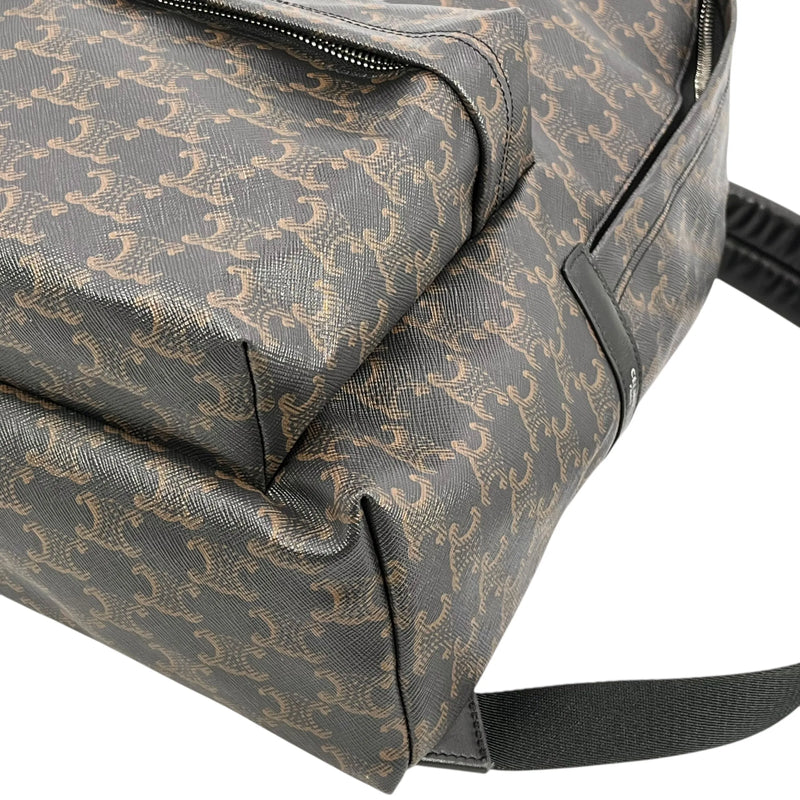 CELINE Triomphe Canvas Medium Backpack - Dark Brown 