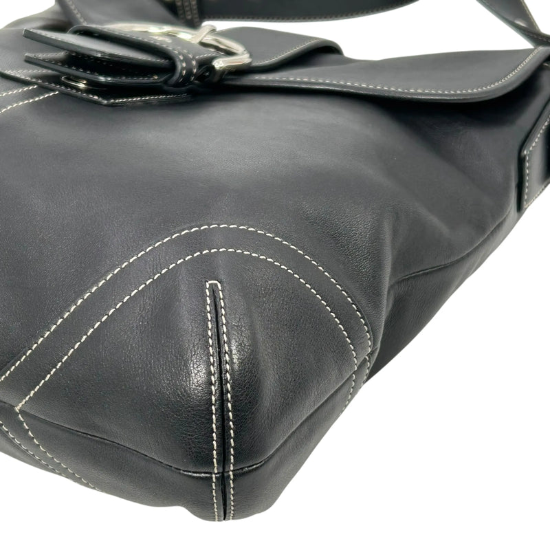 Coach Soho Crossbody Messenger Leather Shoulder Bag - Black 