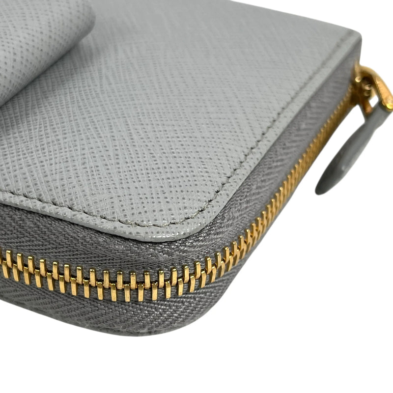 PRADA サフィアーノ リボンモチーフ 長財布 ロングウォレット - グレー