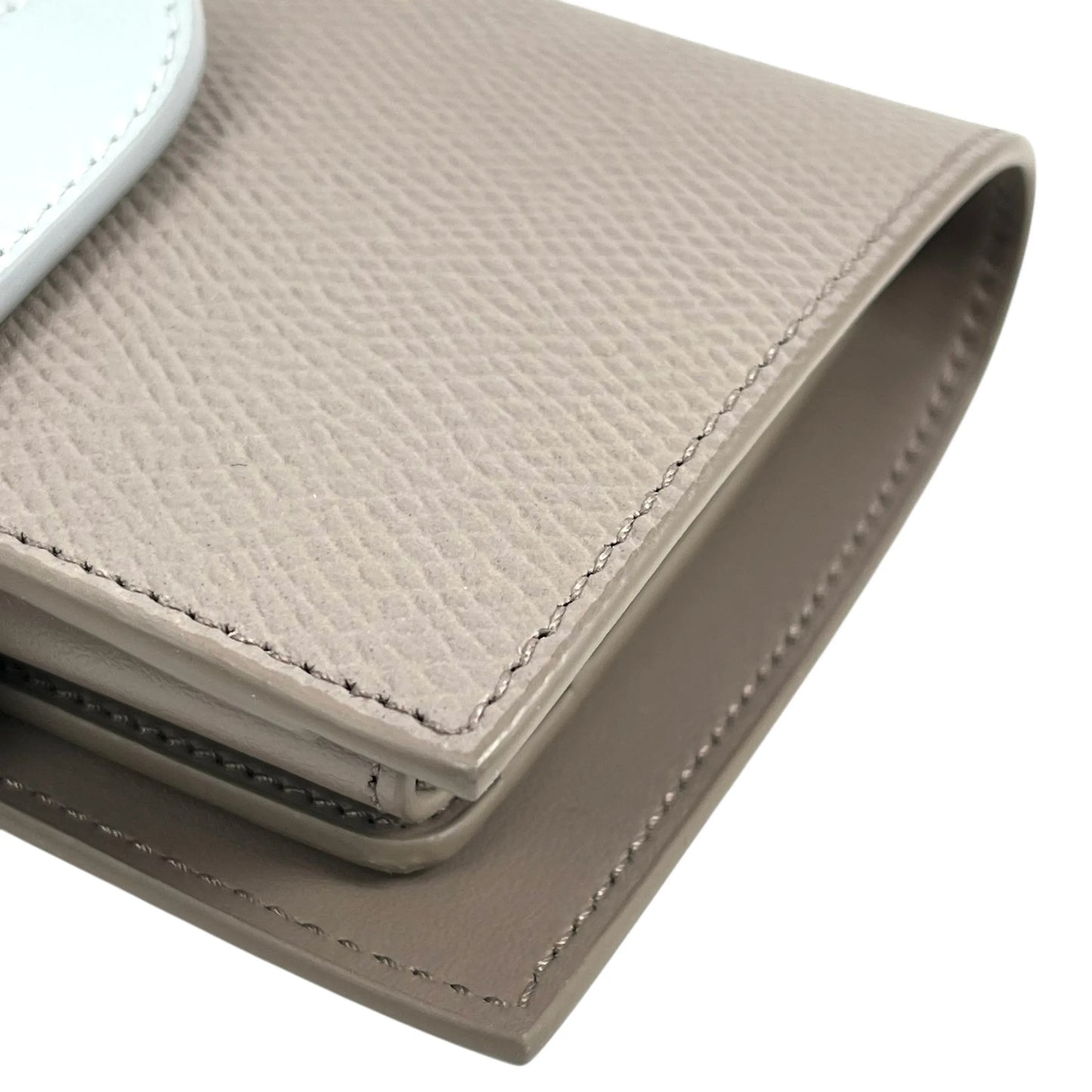 CELINE Small Strap Wallet in Calfskin, Bifold Compact Wallet - Gray 
