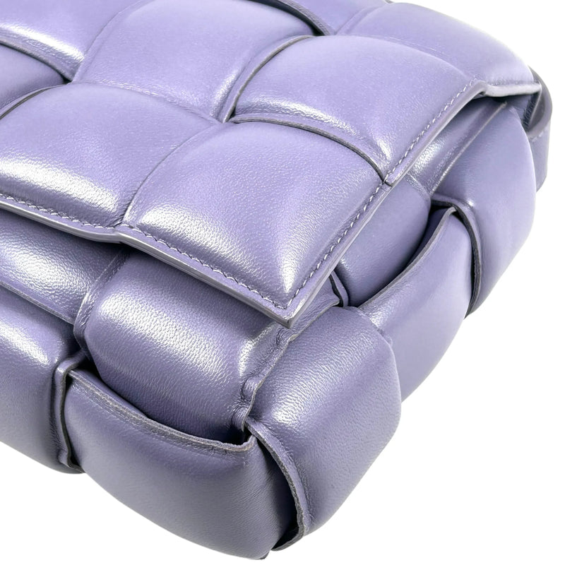 BOTTEGA VENETA Padded Cassette Bag Lambskin Shoulder Bag - Purple 