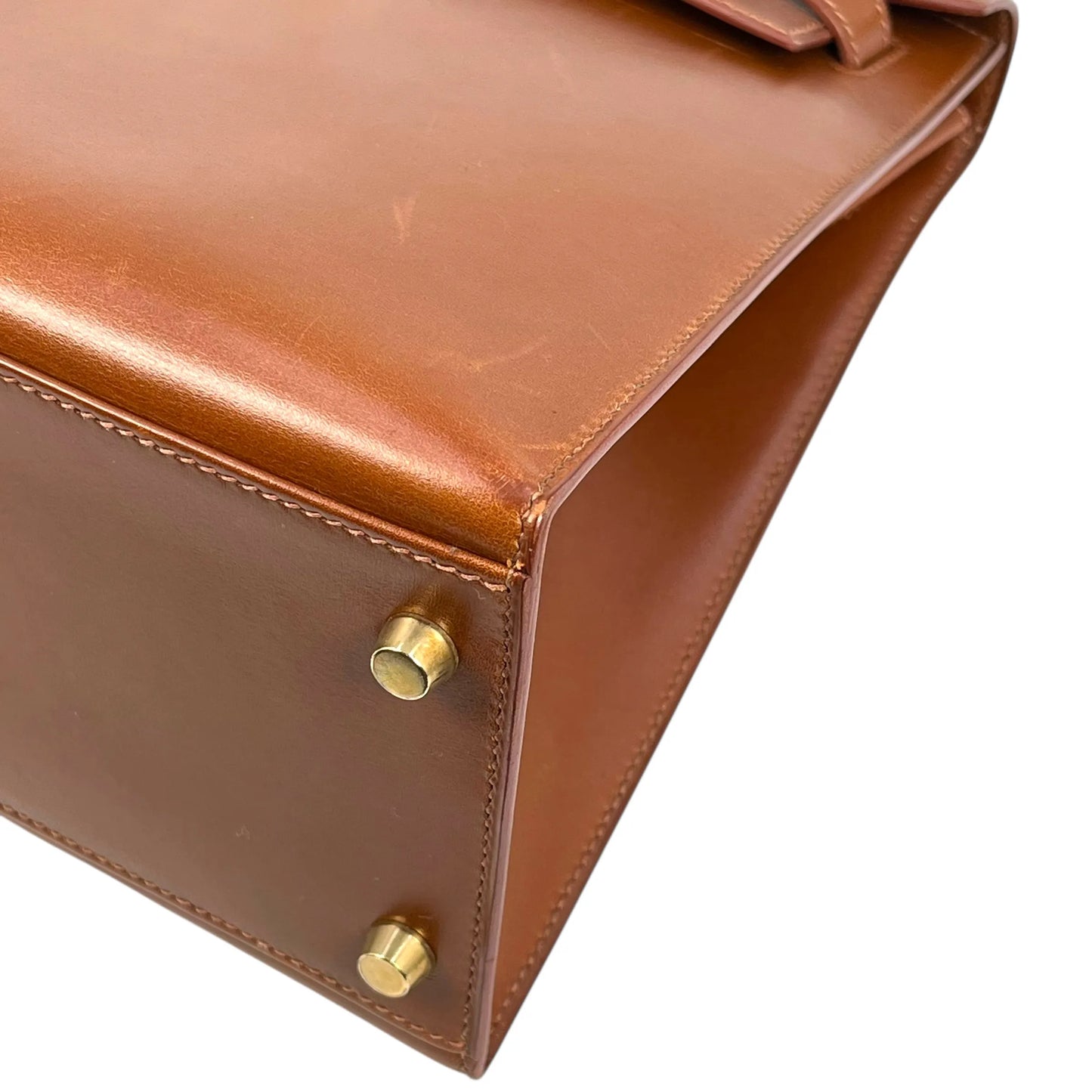 Hermès Kelly Box Calf Handbag/Shoulder Bag - Brown, E Stamp (2001) 