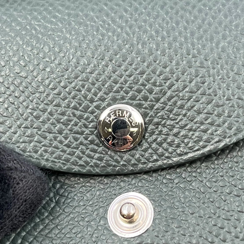 Hermès Calvi Duo Epson K Stamp (2025) Card Case and Coin Purse - Gray 