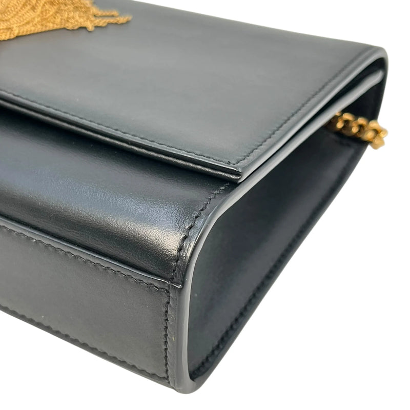 Saint Laurent Kate Tassel Medium Leather Chain Shoulder Bag - Black 
